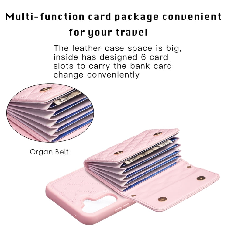 For Samsung Galaxy A34 5G Horizontal Wallet Rhombic Leather Phone Case