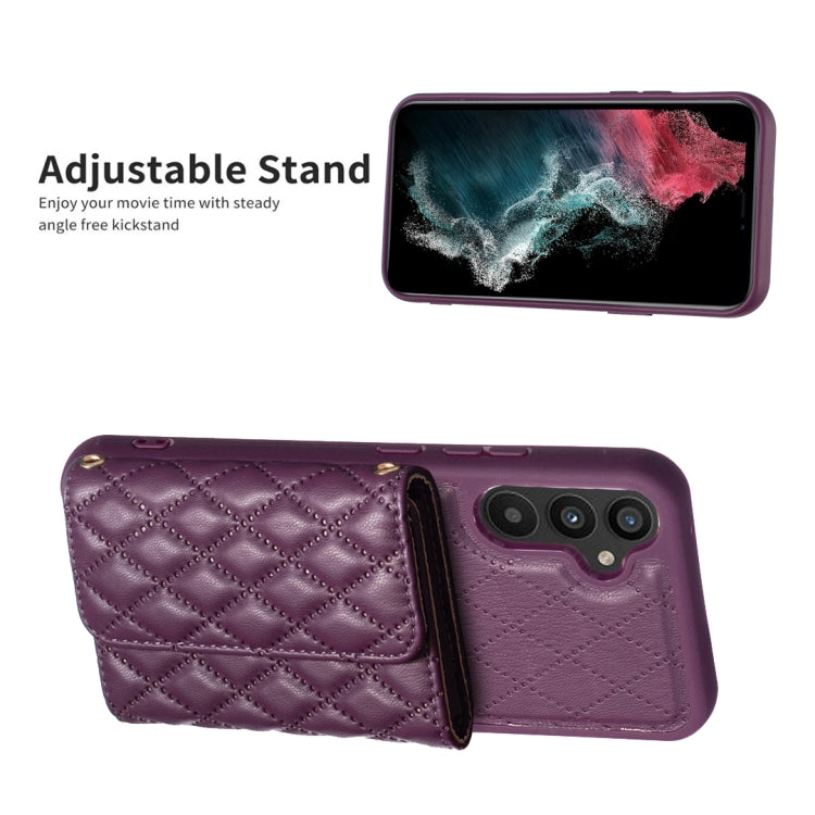 For Samsung Galaxy A34 5G Horizontal Wallet Rhombic Leather Phone Case