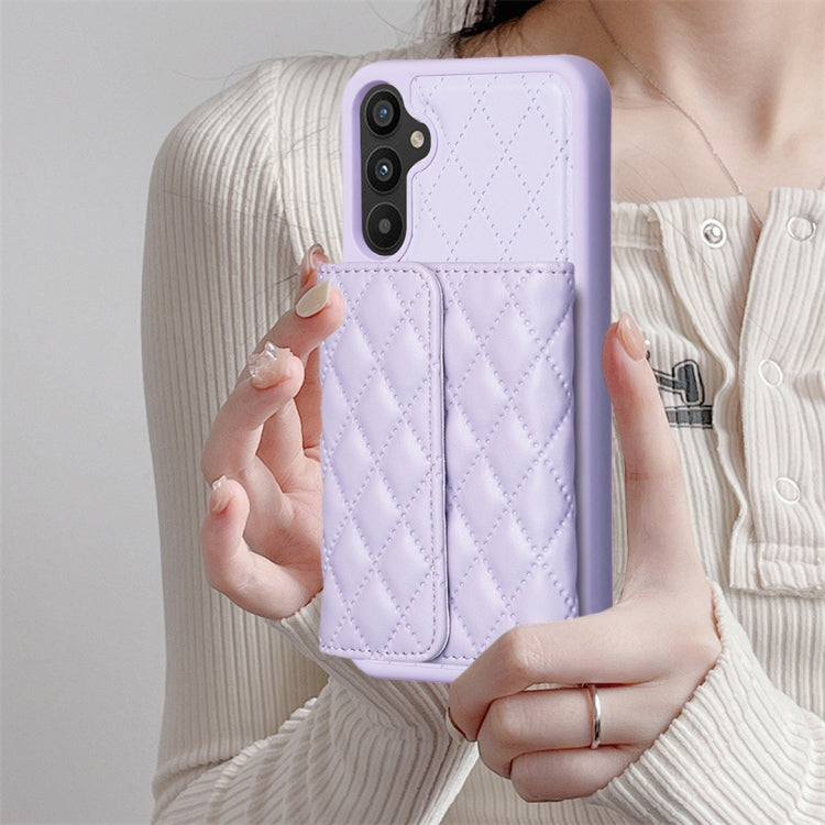For Samsung Galaxy A34 5G Horizontal Wallet Rhombic Leather Phone Case