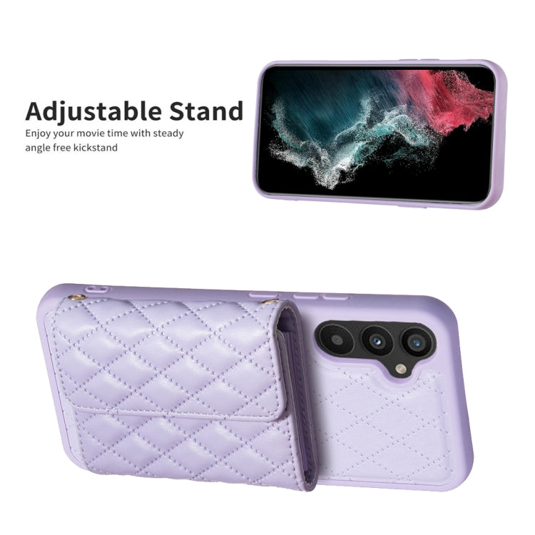 For Samsung Galaxy A34 5G Horizontal Wallet Rhombic Leather Phone Case