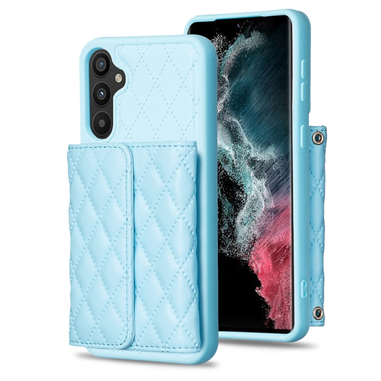 For Samsung Galaxy A34 5G Horizontal Wallet Rhombic Leather Phone Case