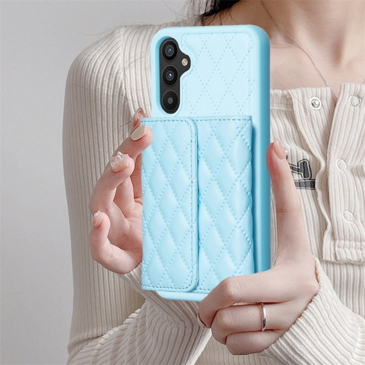 For Samsung Galaxy A34 5G Horizontal Wallet Rhombic Leather Phone Case