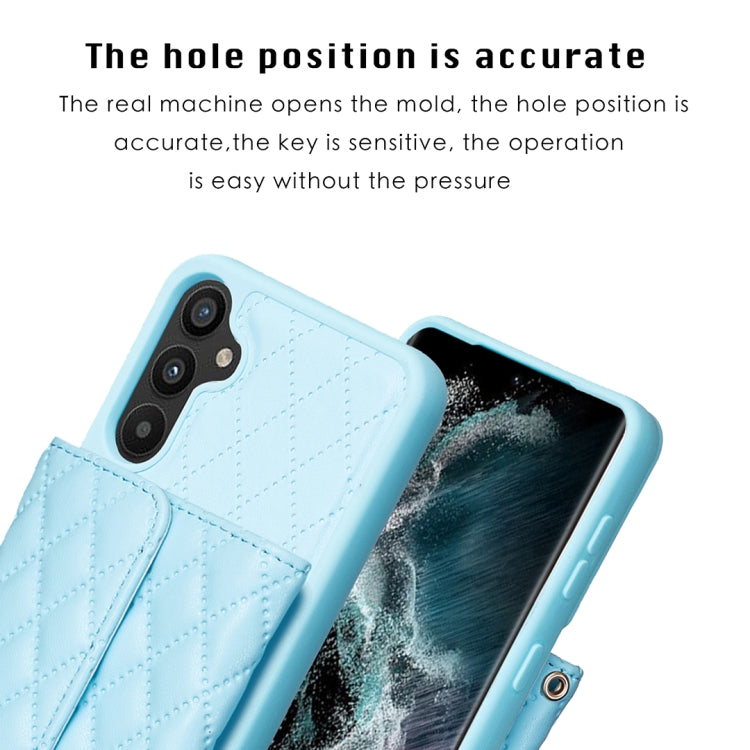 For Samsung Galaxy A34 5G Horizontal Wallet Rhombic Leather Phone Case