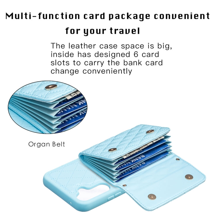 For Samsung Galaxy A34 5G Horizontal Wallet Rhombic Leather Phone Case