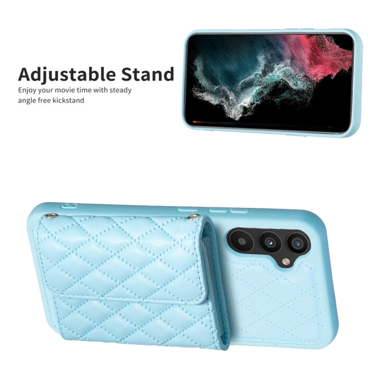 For Samsung Galaxy A34 5G Horizontal Wallet Rhombic Leather Phone Case