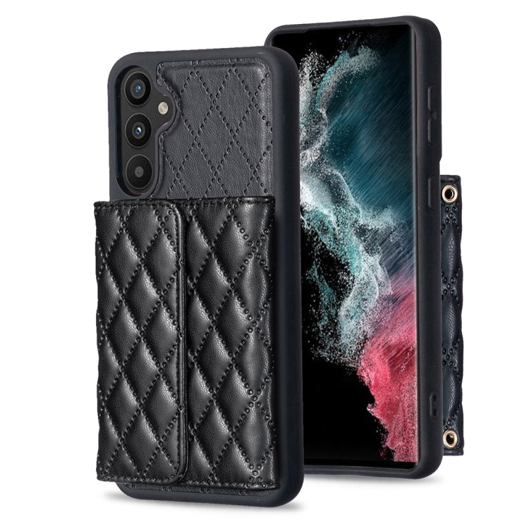 For Samsung Galaxy A34 5G Horizontal Wallet Rhombic Leather Phone Case