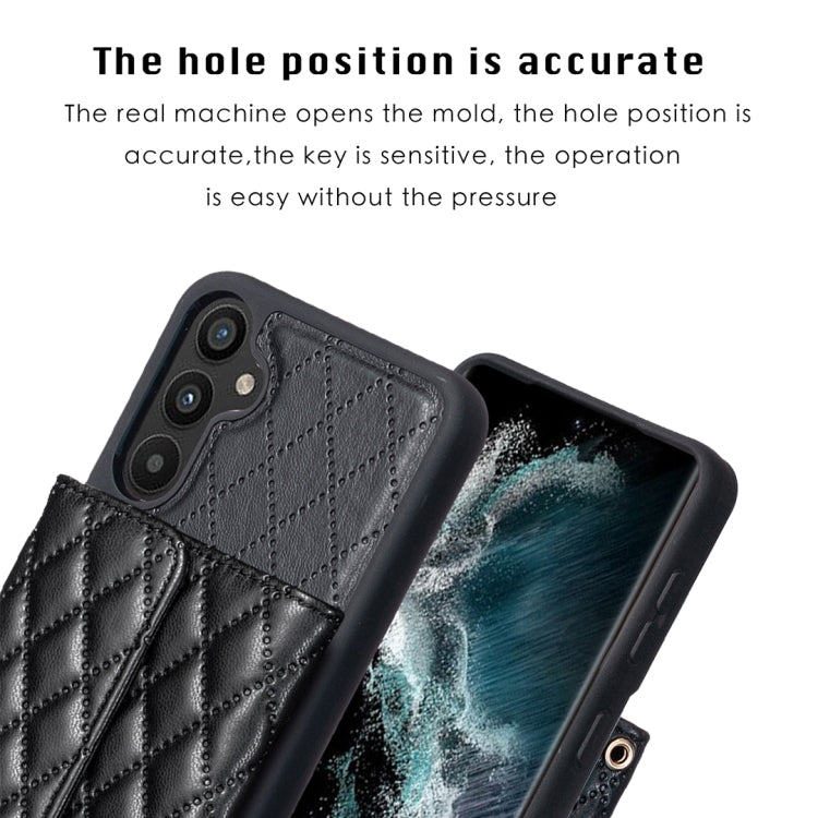 For Samsung Galaxy A34 5G Horizontal Wallet Rhombic Leather Phone Case