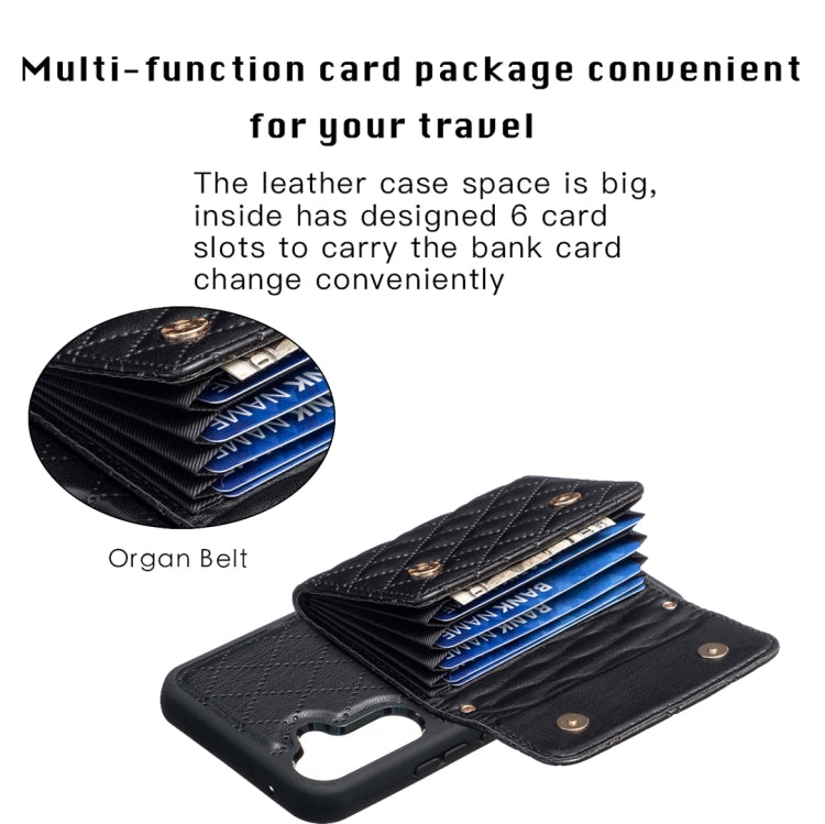 For Samsung Galaxy A34 5G Horizontal Wallet Rhombic Leather Phone Case