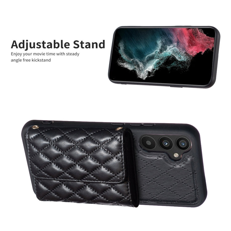 For Samsung Galaxy A34 5G Horizontal Wallet Rhombic Leather Phone Case