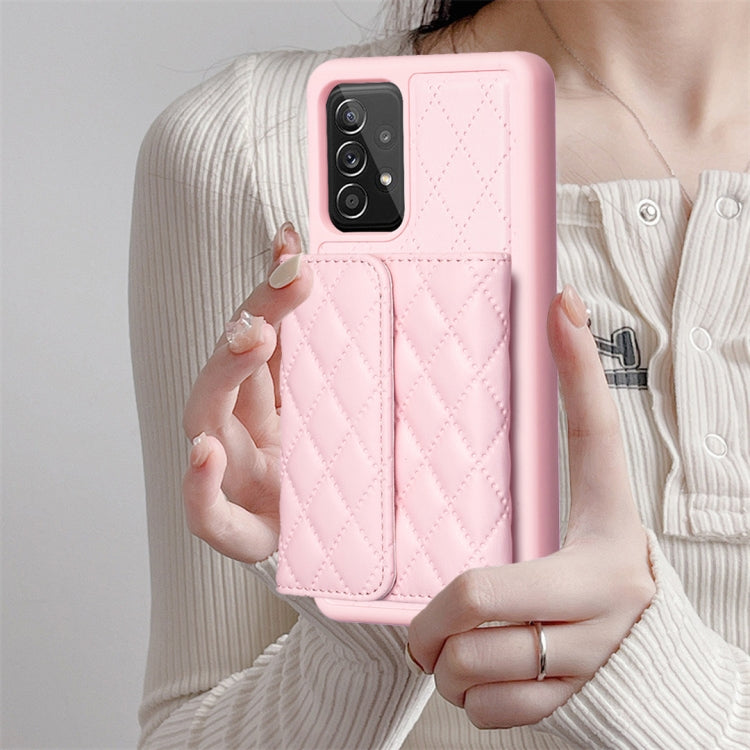 For Samsung Galaxy A52 4G / 5G Horizontal Wallet Rhombic Leather Phone Case