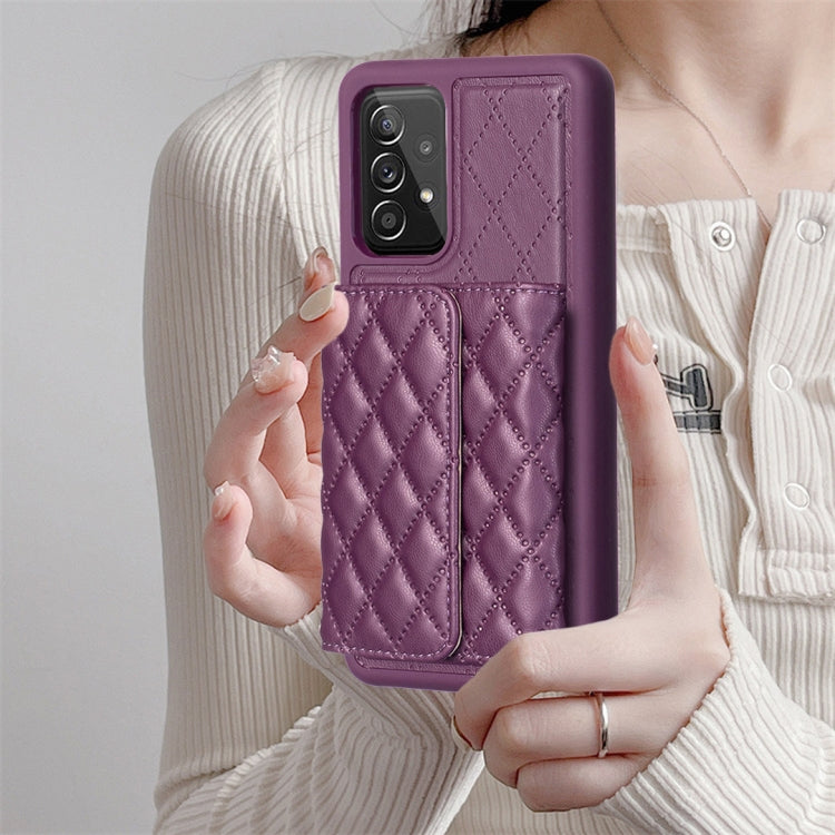 For Samsung Galaxy A52 4G / 5G Horizontal Wallet Rhombic Leather Phone Case