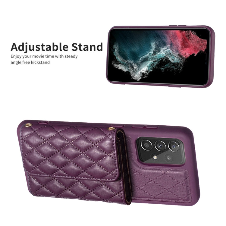 For Samsung Galaxy A52 4G / 5G Horizontal Wallet Rhombic Leather Phone Case