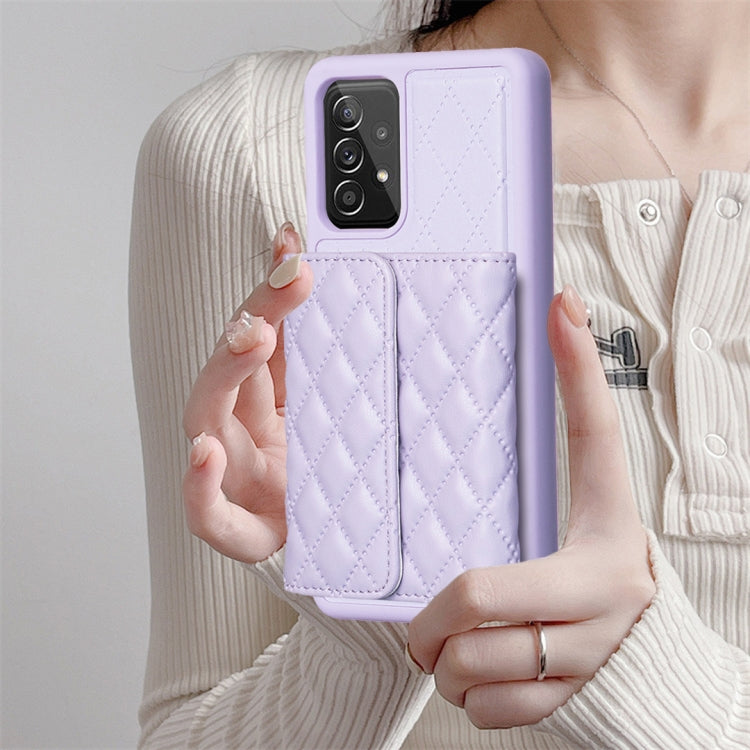 For Samsung Galaxy A52 4G / 5G Horizontal Wallet Rhombic Leather Phone Case