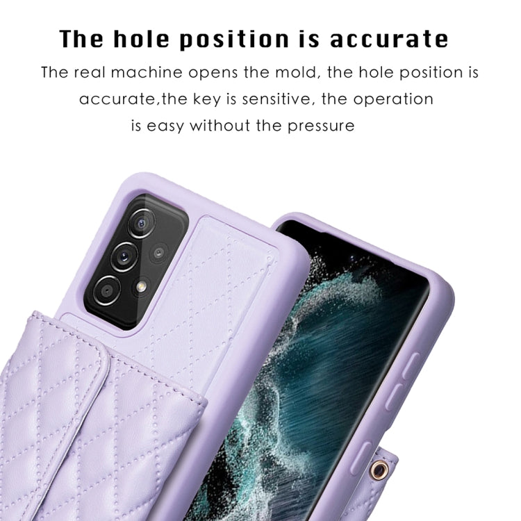 For Samsung Galaxy A52 4G / 5G Horizontal Wallet Rhombic Leather Phone Case