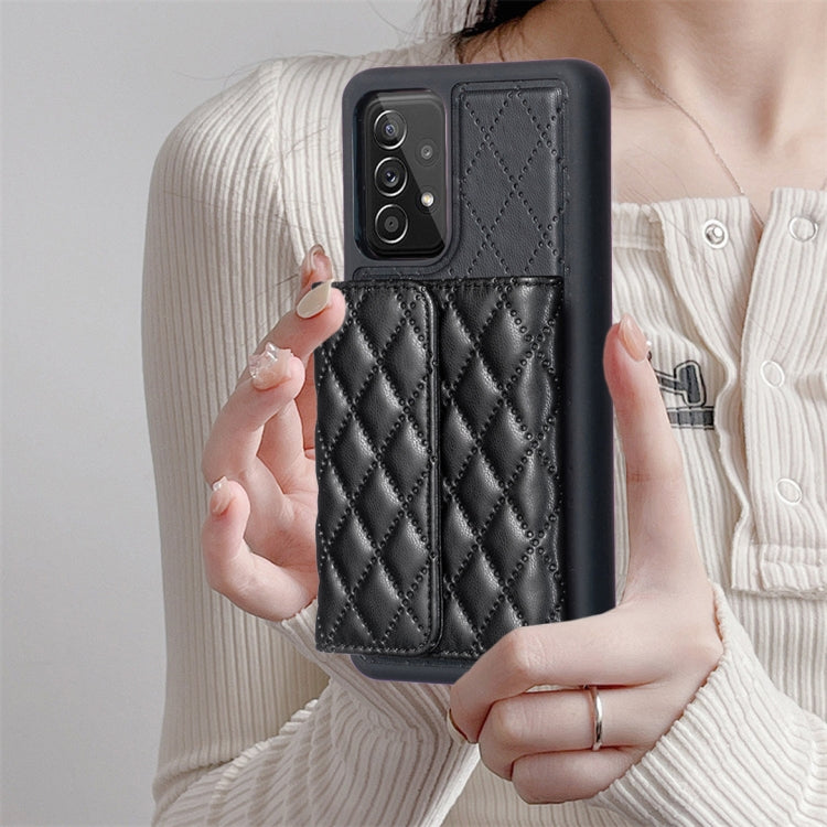 For Samsung Galaxy A52 4G / 5G Horizontal Wallet Rhombic Leather Phone Case