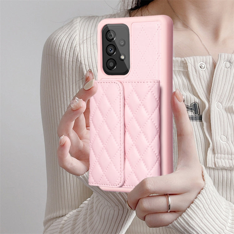 For Samsung Galaxy A53 5G Horizontal Wallet Rhombic Leather Phone Case
