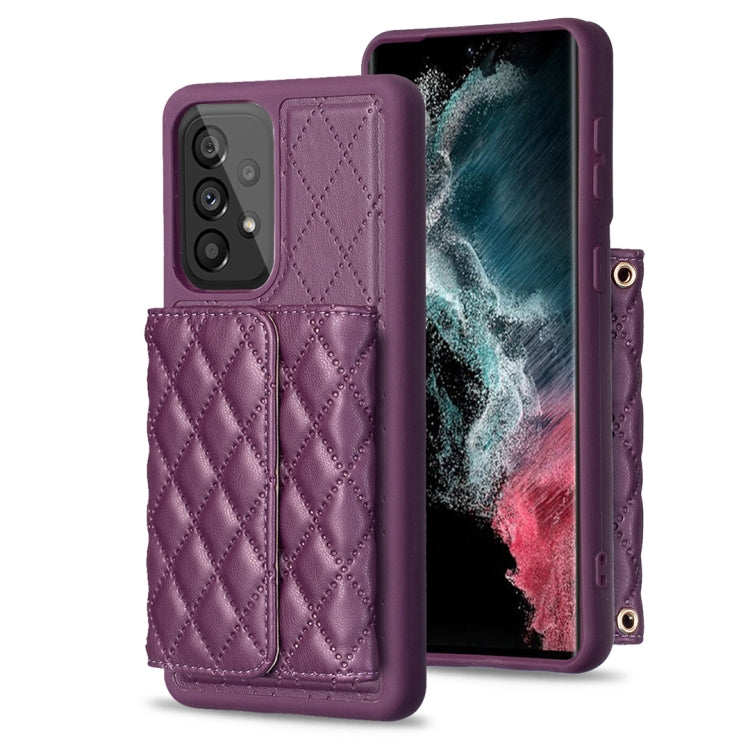 For Samsung Galaxy A53 5G Horizontal Wallet Rhombic Leather Phone Case
