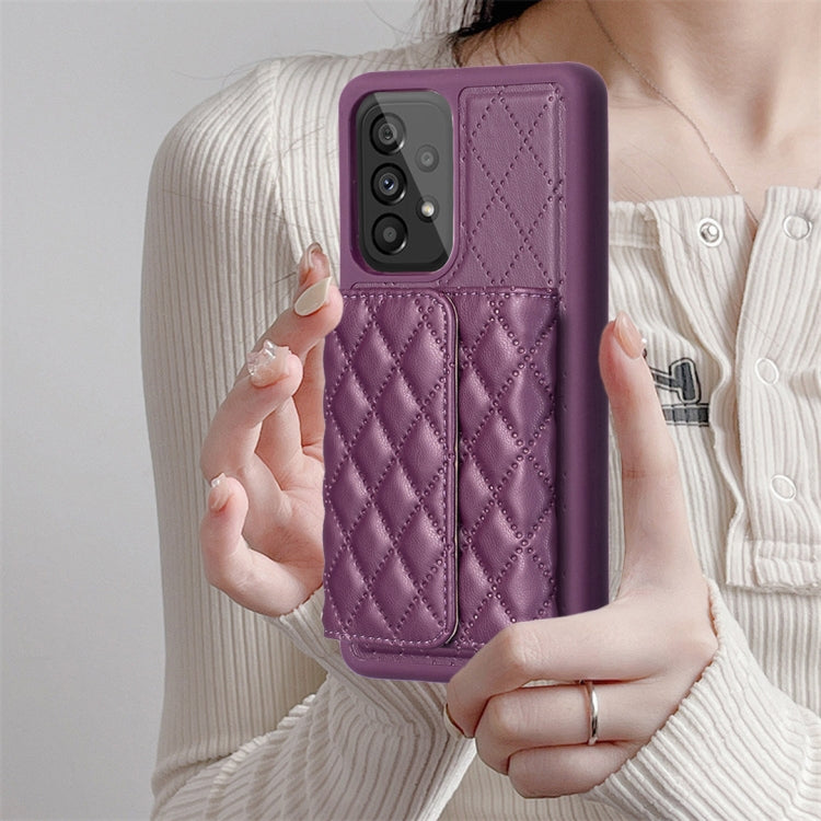 For Samsung Galaxy A53 5G Horizontal Wallet Rhombic Leather Phone Case