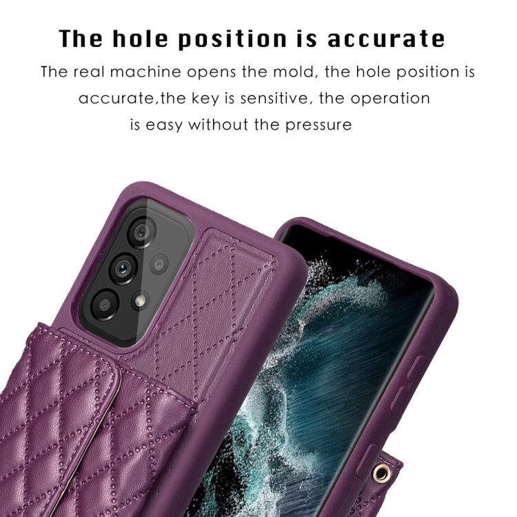 For Samsung Galaxy A53 5G Horizontal Wallet Rhombic Leather Phone Case