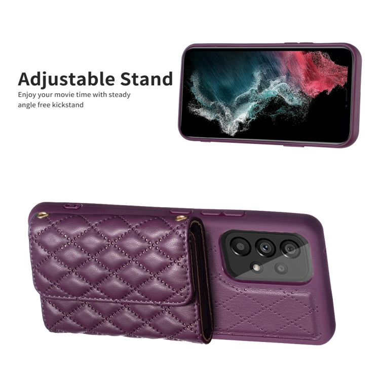 For Samsung Galaxy A53 5G Horizontal Wallet Rhombic Leather Phone Case