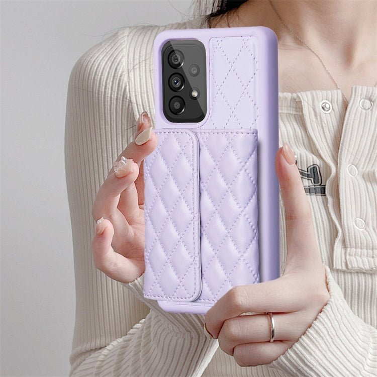 For Samsung Galaxy A53 5G Horizontal Wallet Rhombic Leather Phone Case