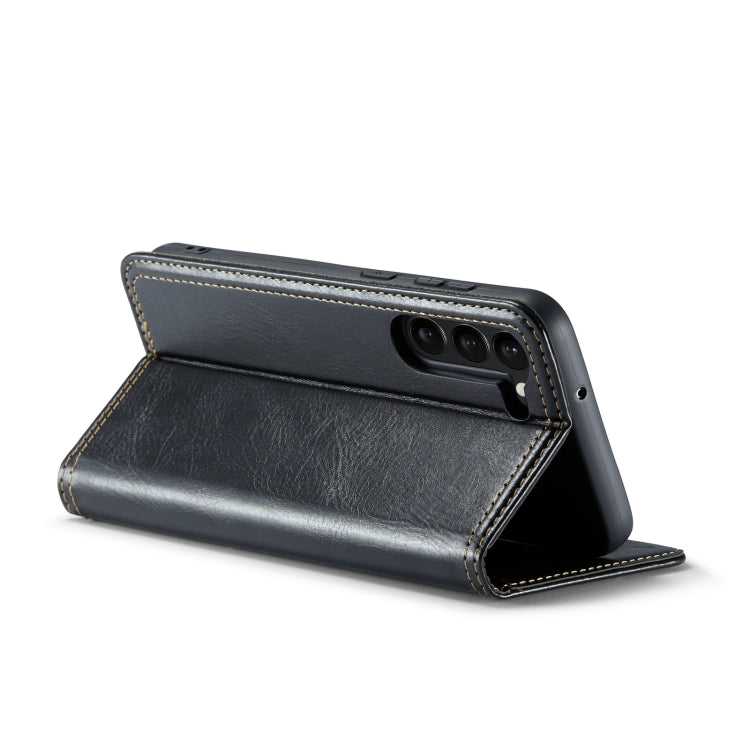 For Samsung Galaxy S23 5G FIERRE SHANN Vintage Bark Texture Wallet Leather Phone Case
