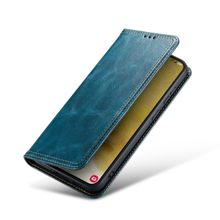 For Samsung Galaxy S23 5G FIERRE SHANN Vintage Bark Texture Wallet Leather Phone Case