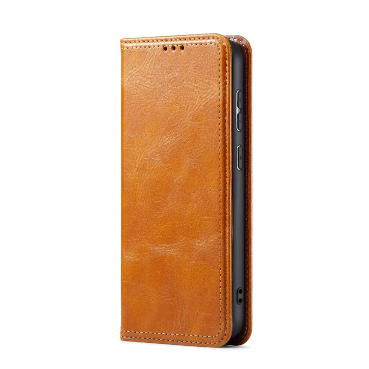 For Samsung Galaxy S23+ 5G FIERRE SHANN Vintage Bark Texture Wallet Leather Phone Case