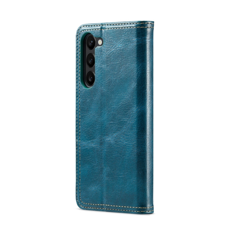 For Samsung Galaxy S23+ 5G FIERRE SHANN Vintage Bark Texture Wallet Leather Phone Case