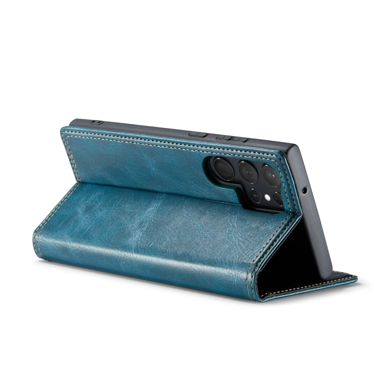 For Samsung Galaxy S23 Ultra 5G FIERRE SHANN Vintage Bark Texture Wallet Leather Phone Case