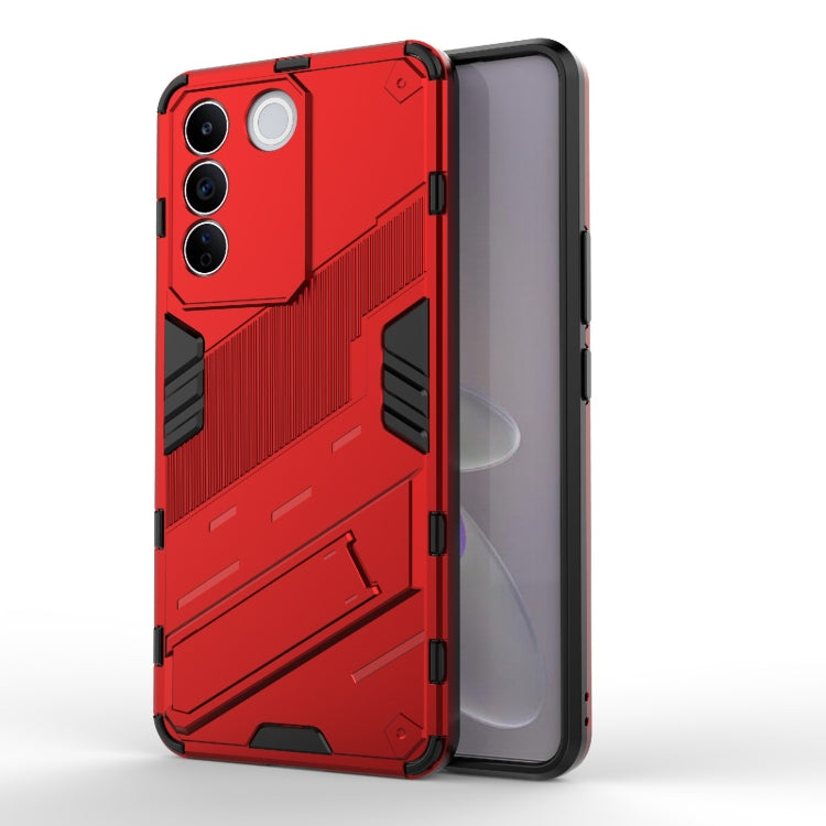 For vivo S16e 5G Punk Armor 2 in 1 PC + TPU Shockproof Phone Case with Invisible Holder