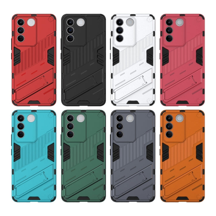 For vivo S16e 5G Punk Armor 2 in 1 PC + TPU Shockproof Phone Case with Invisible Holder