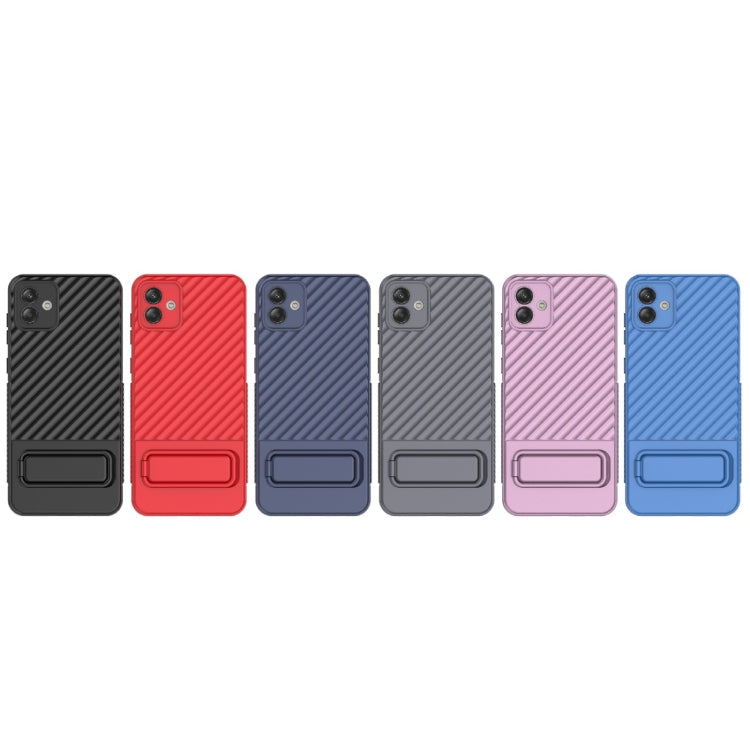 For Samsung Galaxy A04 4G Wavy Texture TPU Phone Case with Lens Film