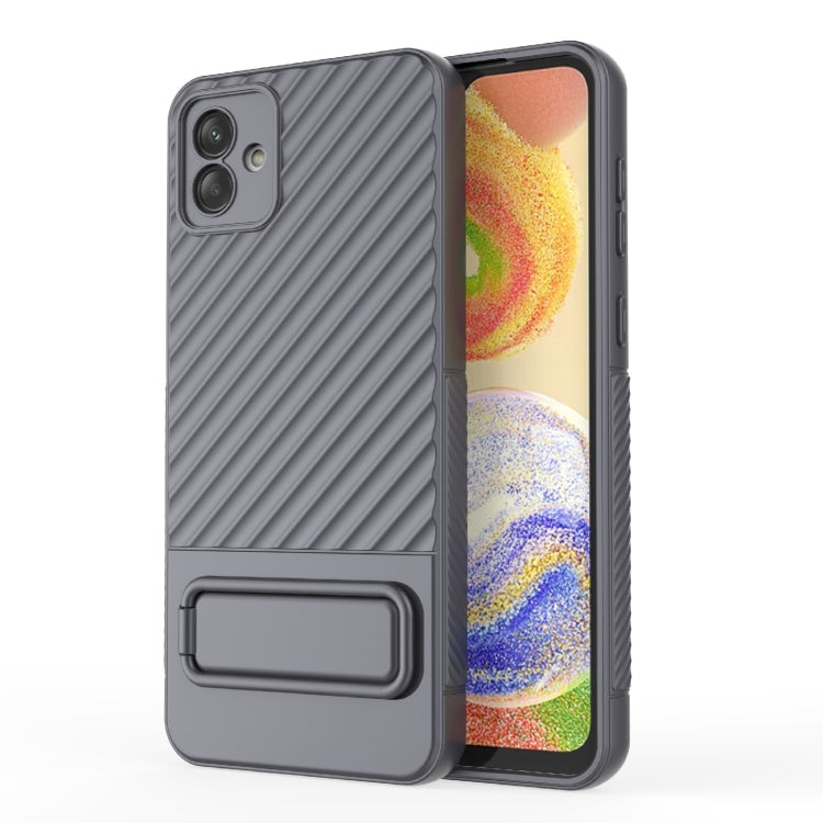 For Samsung Galaxy A04 4G Wavy Texture TPU Phone Case with Lens Film