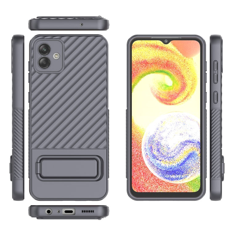 For Samsung Galaxy A04 4G Wavy Texture TPU Phone Case with Lens Film