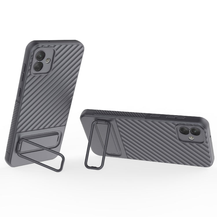 For Samsung Galaxy A04 4G Wavy Texture TPU Phone Case with Lens Film