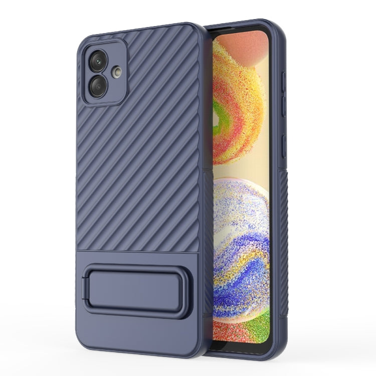 For Samsung Galaxy A04 4G Wavy Texture TPU Phone Case with Lens Film