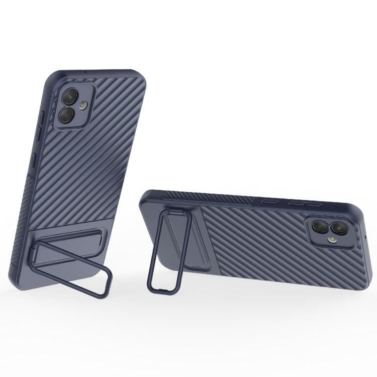 For Samsung Galaxy A04 4G Wavy Texture TPU Phone Case with Lens Film