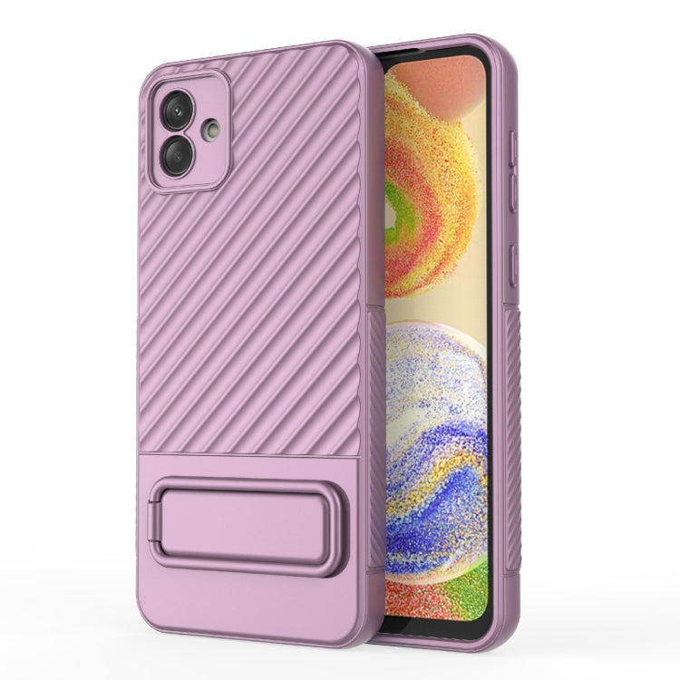 For Samsung Galaxy A04 4G Wavy Texture TPU Phone Case with Lens Film