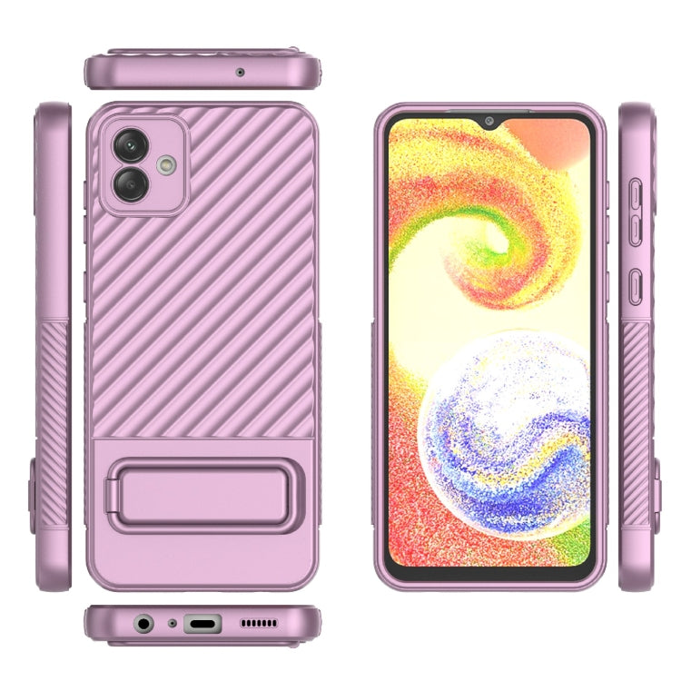 For Samsung Galaxy A04 4G Wavy Texture TPU Phone Case with Lens Film