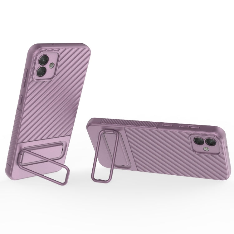 For Samsung Galaxy A04 4G Wavy Texture TPU Phone Case with Lens Film