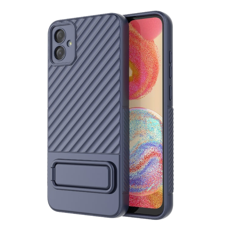 For Samsung Galaxy A04e 4G Wavy Texture TPU Phone Case with Lens Film
