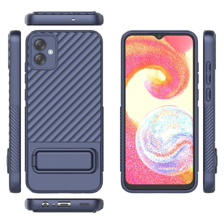 For Samsung Galaxy A04e 4G Wavy Texture TPU Phone Case with Lens Film