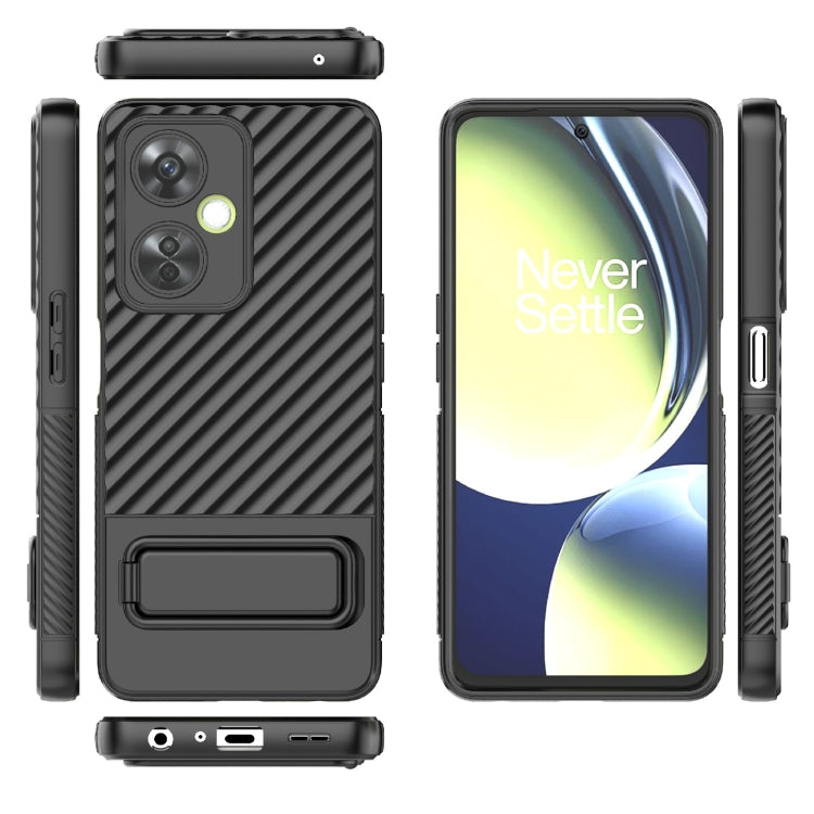 For OnePlus Nord CE 3 Wavy Texture TPU Phone Case with Lens Film