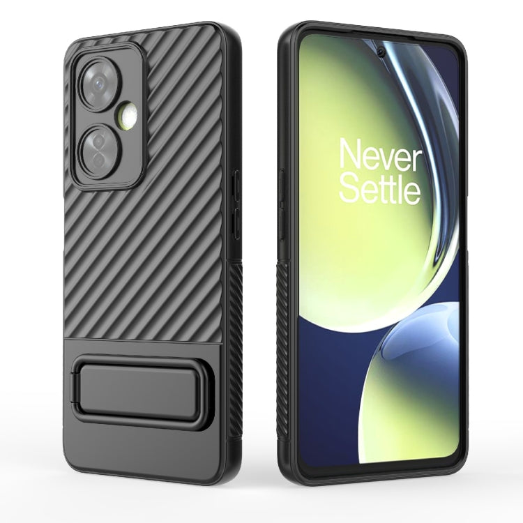 For OnePlus Nord CE 3 Wavy Texture TPU Phone Case with Lens Film