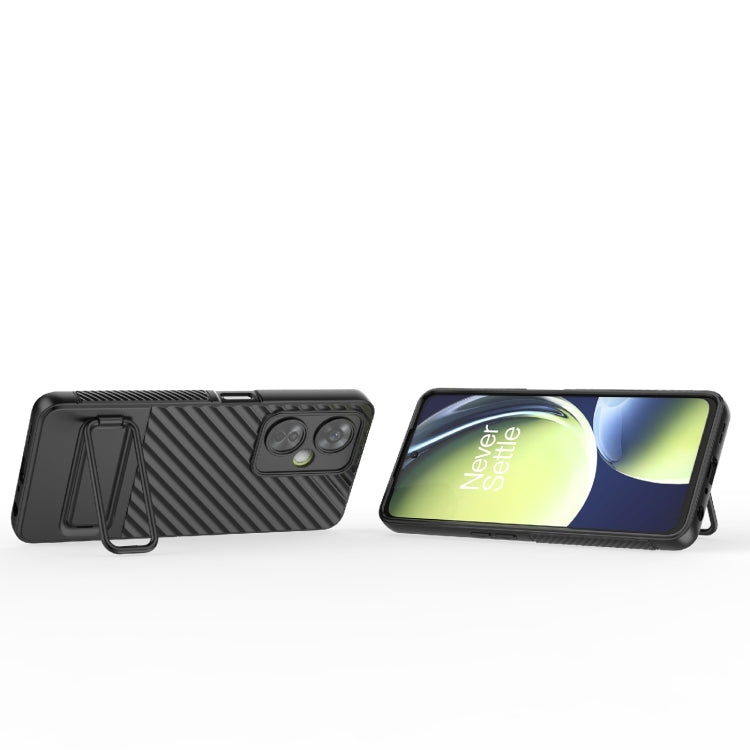 For OnePlus Nord CE 3 Wavy Texture TPU Phone Case with Lens Film