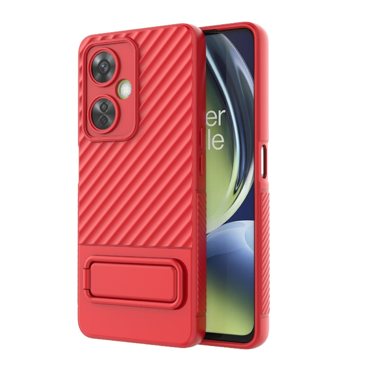 For OnePlus Nord CE 3 Wavy Texture TPU Phone Case with Lens Film