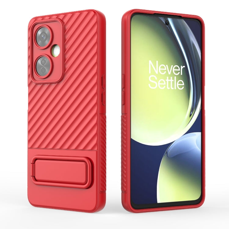 For OnePlus Nord CE 3 Wavy Texture TPU Phone Case with Lens Film