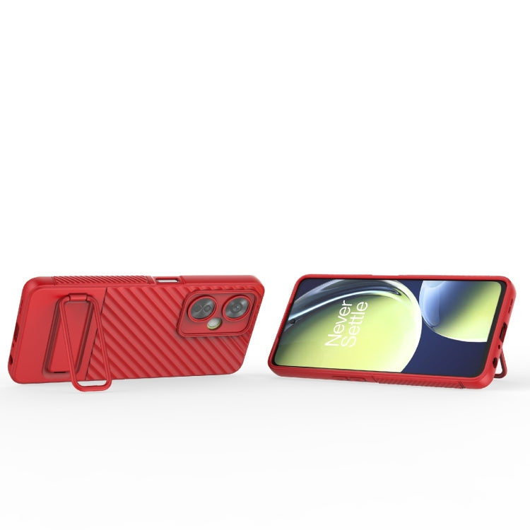 For OnePlus Nord CE 3 Wavy Texture TPU Phone Case with Lens Film