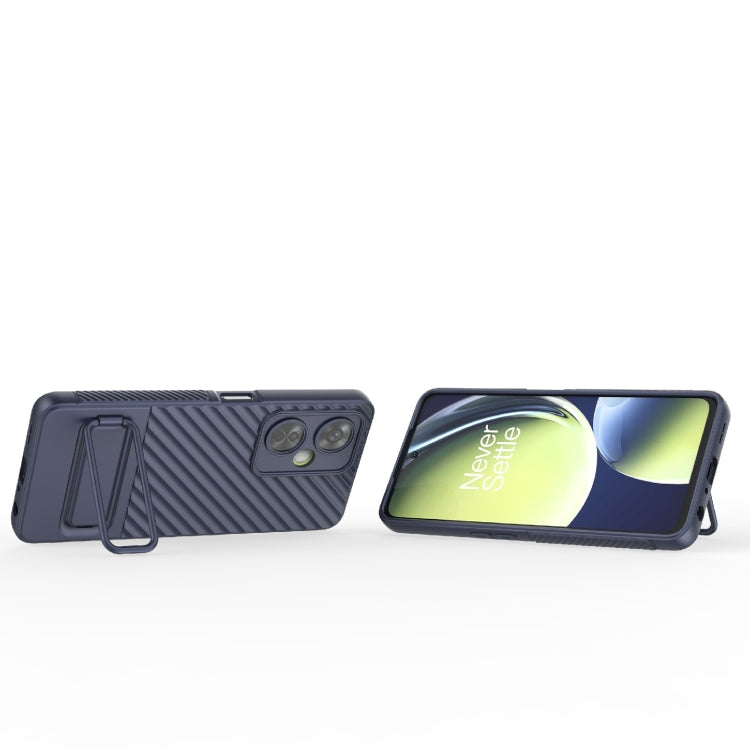 For OnePlus Nord CE 3 Wavy Texture TPU Phone Case with Lens Film